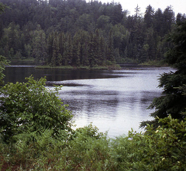 Vue sur le lac Tabaret